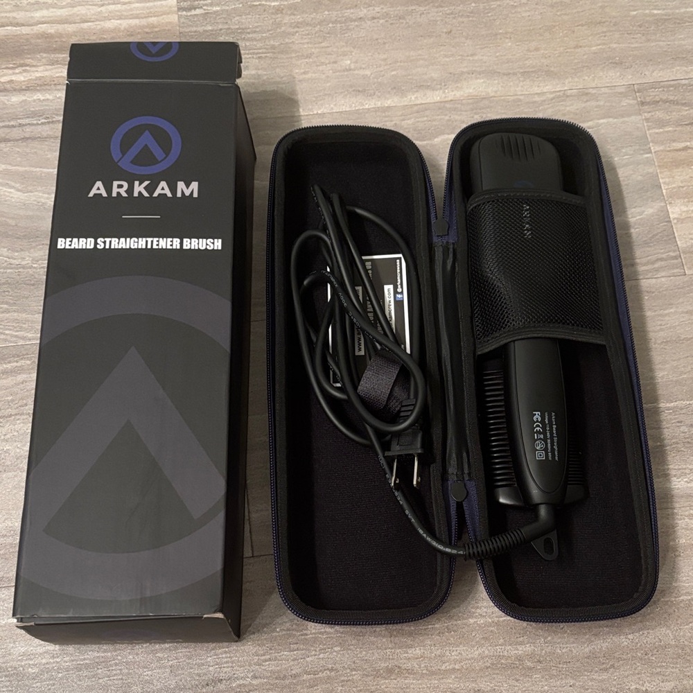 NEW Arkam Brand Beard Straightener Brush